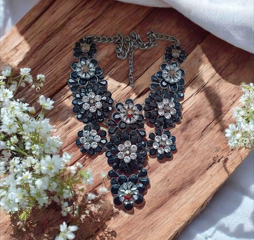Kette barock strass acryl - ,