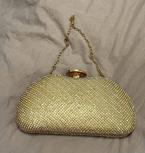 Clutch goldfarben strass - clutch,