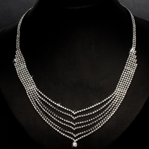 Collier halskette strass mit - collier,