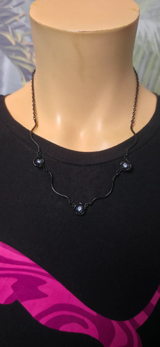 Kette schwarz rosen - kette,