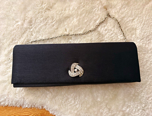 Geiger satin clutch - geiger, schwarz