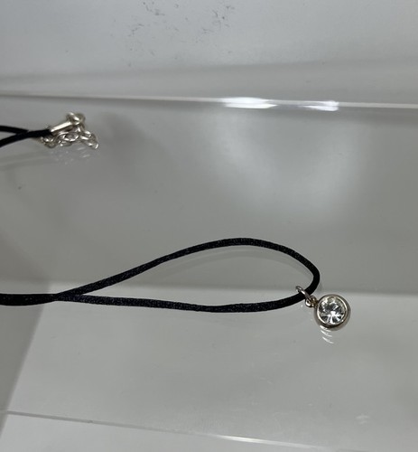 Schwarze kordel halskette mit - kordel-halskette,