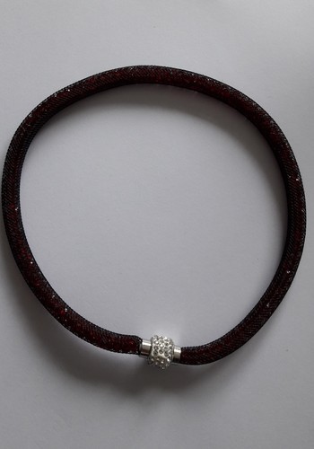 Kette schwarz rot mit - kette, schwarz/rot