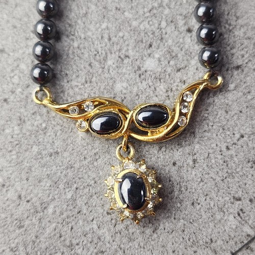 Hämatit halskette collier - hämatit,
