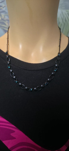 Kette schwarz strass damen - strass,