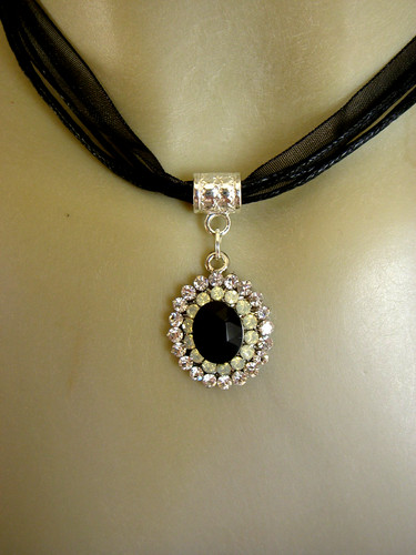 Edle kette strass - strass, rot