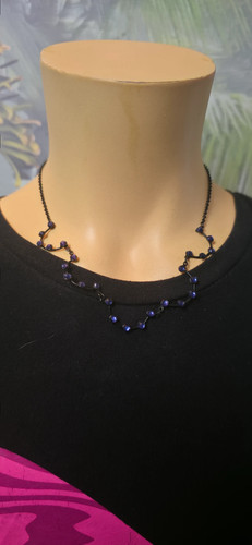 Kette schwarz strass damen - strass,