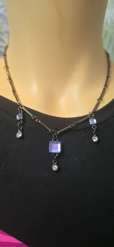 Kette damen halskette lila - damen,