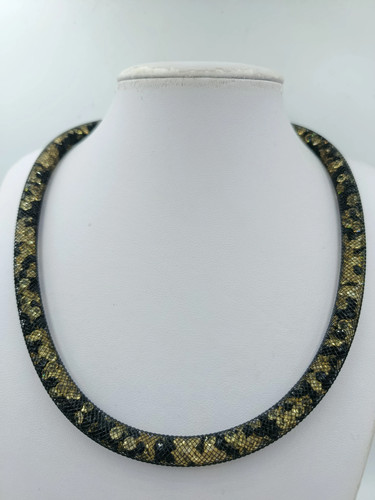 Statement kette schwarz gold - statement,