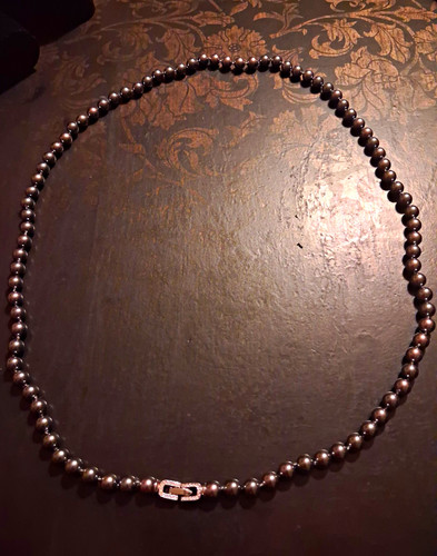 Perlenkette halskette schwarze - perlenkette,